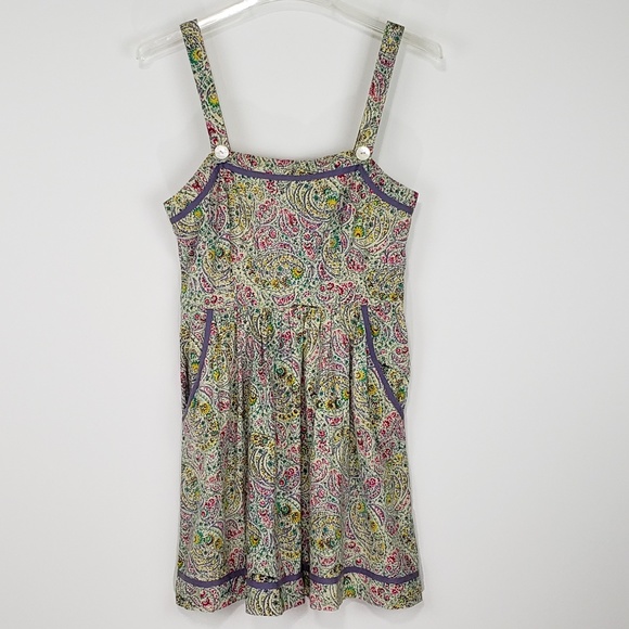 Anthropologie Dresses & Skirts - Tikirani Anthro Summer Bib Dress Multi Paisley - S